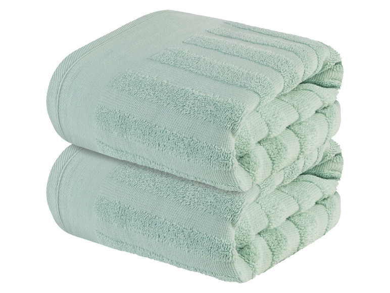 Aller en mode plein écran : LIVARNO home Lot de 2 serviettes de bain, 50 x 100 cm - Image 7