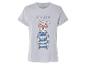 T-shirt gris clair à manches courtes avec motif de chien marin.