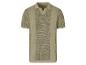 Polo en maille beige à col polo.