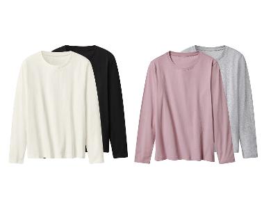 esmara® Lot de 2 t-shirts manches longues femme