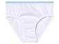 Culotte blanche pour enfant, détail bleu.