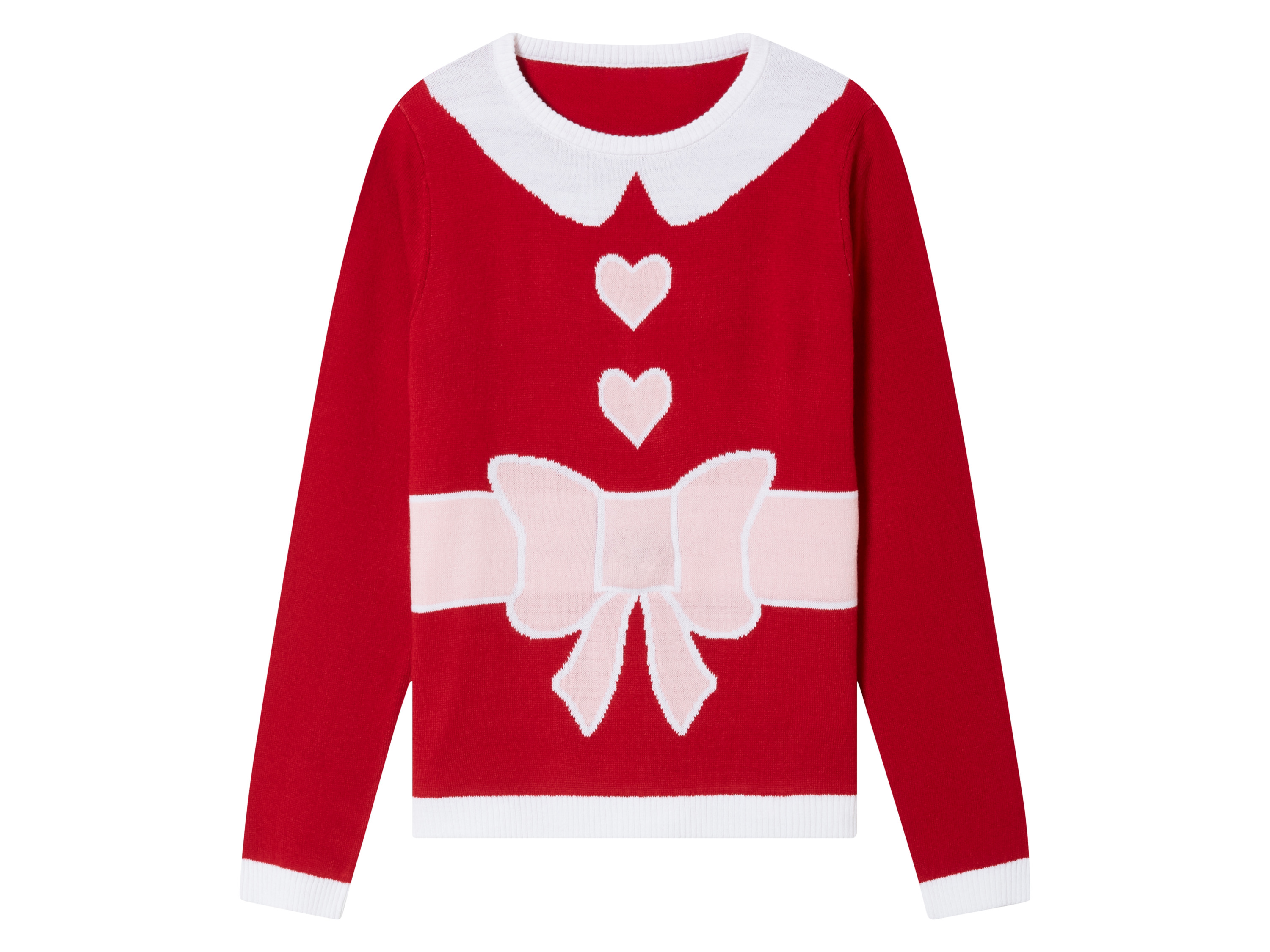 pepperts!® Pullover de Noël à LED fille (8-10 ans, rouge)