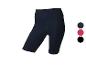 Shorts de sport femme bleu foncé avec options de couleur : bleu foncé, rouge, noir.