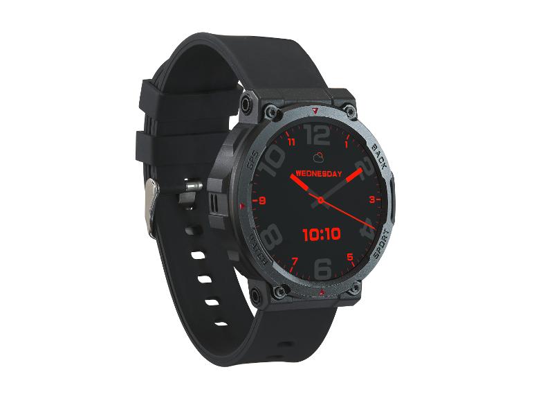 Une montre noire avec un écran numérique