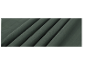 Tissu vert rayé, plié en plis diagonaux.
