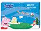 Calendrier de l'Avent Peppa Pig avec scènes hivernales et personnages.