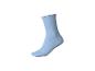 Chaussette courte côtelée bleu clair avec bord festonné