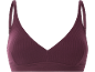 Soutien-gorge côtelé sans coutures pour femme en bordeaux