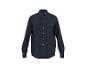 Chemise homme bleu marine à manches longues et boutonnée