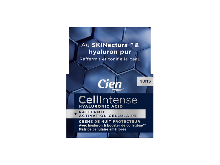 Crème de nuit à l'acide hyaluronique et booster de collagène pour raffermir et activer les cellules.
