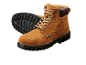 Chaussures de sécurité en daim marron avec semelle noire
