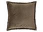 Coussin décoratif en velours marron
