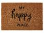 Un paillasson avec l'inscription 'My Happy Place'.