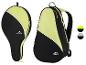 Sac à dos et étui Crivit pour raquette : jaune et noir.