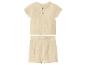 Ensemble enfant beige avec chemise à manches courtes et short à poches