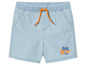 Short en jean bleu clair avec cordon de serrage et imprimé poulpe