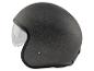 Casque jet noir mat avec visière