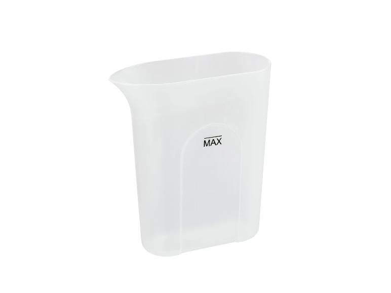 Récipient en plastique transparent avec marquage MAX