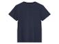 T-shirt bleu marine col rond.