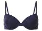 Soutien-gorge push-up bleu foncé à fines bretelles