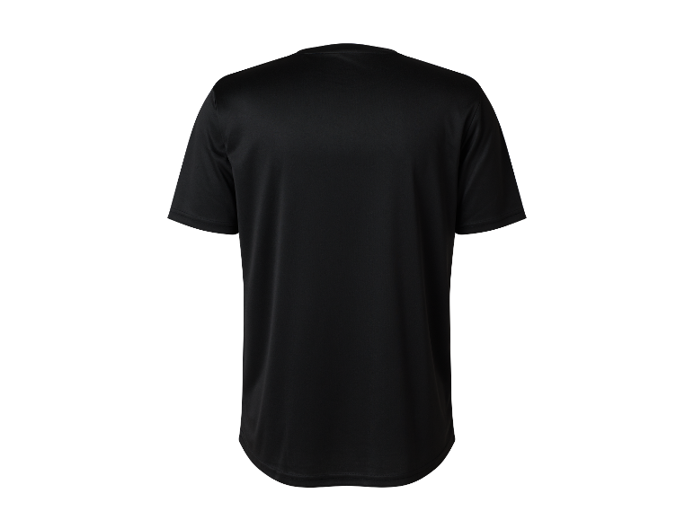 T-shirt noire à manches courtes.