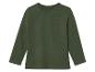 T-shirt vert olive à manches longues pour enfant.