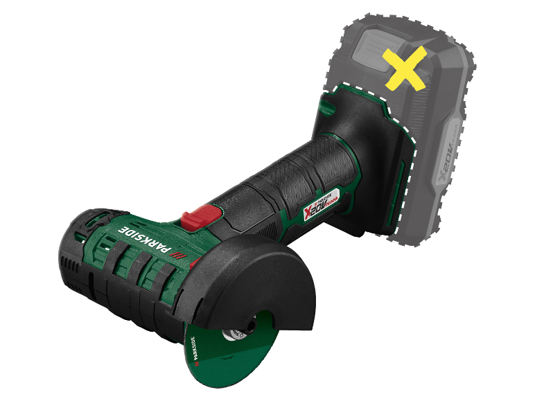 Meuleuse d'angle sans fil Parkside X20V Team.