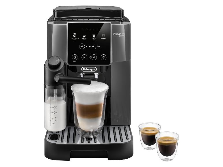 Machine à café De'Longhi Magnifica Start avec latte macchiato et espresso.