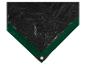 Bâche noire avec bordure verte et œillet métallique.