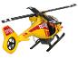 Hélicoptère de sauvetage jaune avec l'inscription 'Rescue'.