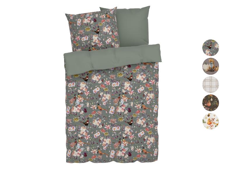 Parure de lit à motif floral et faisans.