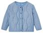 Veste matelassée bleu clair à boutons.