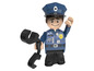 Une figurine de policier avec des menottes à la main