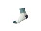 Chaussette avec bout et talon bleus, et partie supérieure verte
