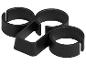 Support de rangement noir pour balais et outils de jardinage
