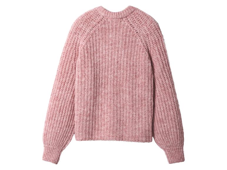 Pull tricoté rose à manches longues