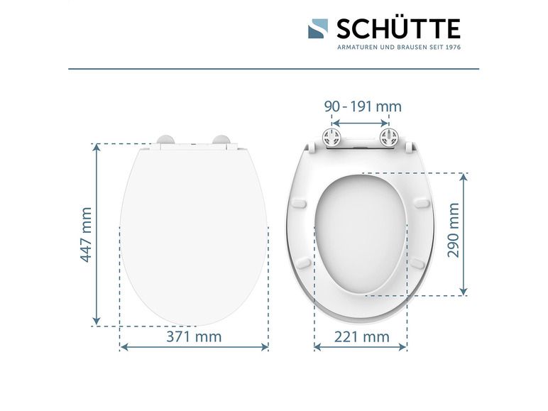 Aller en mode plein écran : Schütte Abattant WC, avec fermeture en douceur et veilleuse LED - Image 6