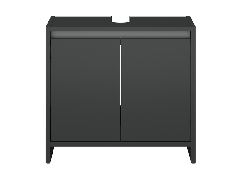 Aller en mode plein écran : LIVARNO home Meuble sous-vasque Oslo, 60 x 55 x 28 cm, anthracite - Image 1