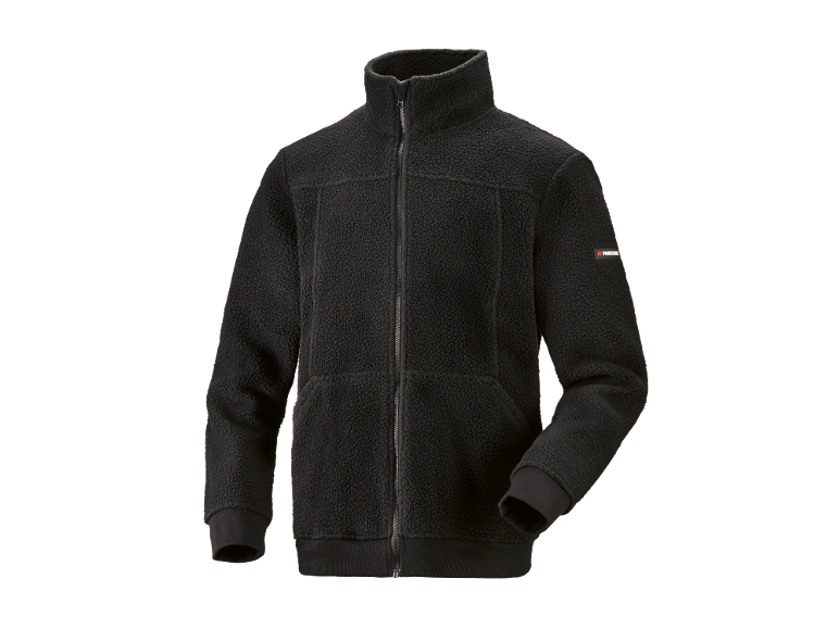 Veste polaire noire pour homme avec fermeture éclair