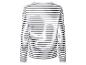 T-shirt rayé blanc à manches longues avec des rayures noires, vue de dos