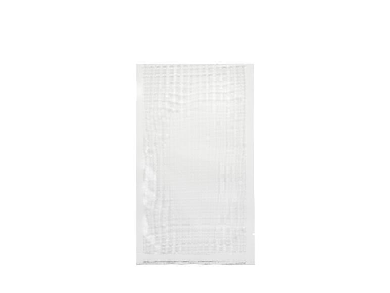 Sac sous vide transparent avec texture pointillée sur fond blanc