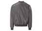 Une veste bomber gris foncé vue de dos