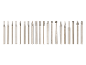 Ensemble de 20 forets diamantés pour gravure.