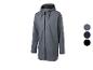 Imperméable long Crivit pour homme en gris avec fermeture éclair noire et capuche, avec options de couleur.