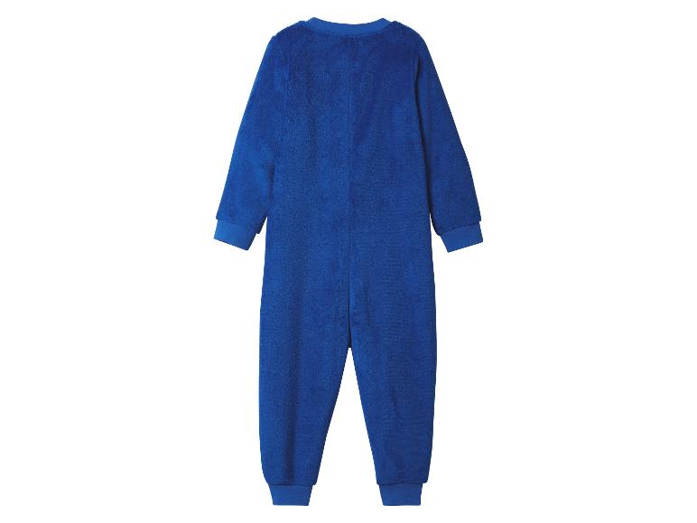 Grenouillère polaire bleue pour enfant, vue arrière.