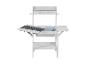 Table de jardin en bois blanc avec évier et étagères pour rempotage