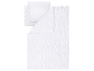 Parure de lit blanche froissée avec housse de couette et taies d'oreiller