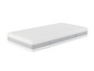 Un matelas blanc avec une bordure grise.