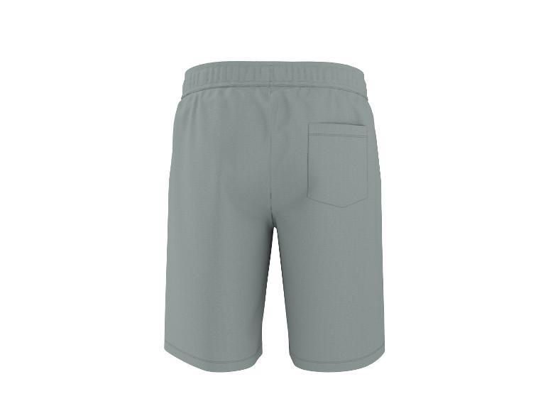 Short de survêtement gris avec poche arrière, vue de dos.