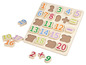Un puzzle en bois avec des nombres de 1 à 20